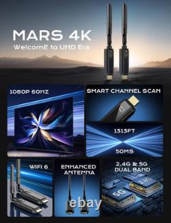 Wireless HDMI Transmitter and 4 Receivers, 2.4G/5G Plug & Play Portable Wireless