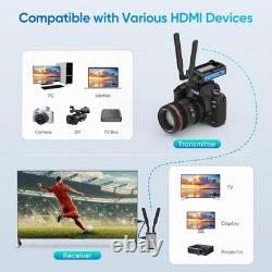 Wireless HDMI Transmitter and Receiver 1640Ft/500m, 4K Decode 1080P@60Hz Adaprter