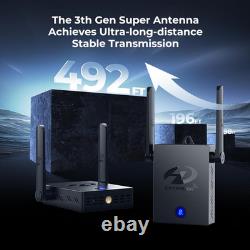 Wireless HDMI Transmitter and Receiver 4K 30HZ, 492 FT, Dual Cooling Systems, 9