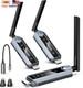 Wireless Hdmi Transmitter And Receiver 656ft With Led Screen Up To 6 Rxs He
