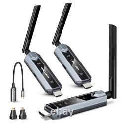 Wireless HDMI Transmitter and Receiver 656FT with LED Screen, Up to 6 RXs, He