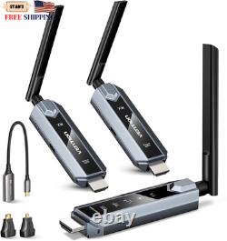 Wireless HDMI Transmitter and Receiver 656FT with LED Screen Up to 6 RXs He