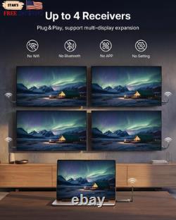 Wireless HDMI Transmitter and Receiver 656FT with LED Screen Up to 6 RXs He