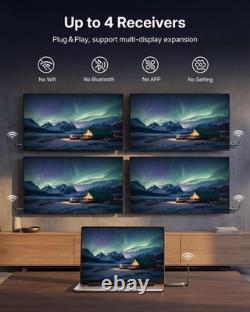 Wireless HDMI Transmitter and Receiver 656FT with LED Screen, Up to 6 RXs, He