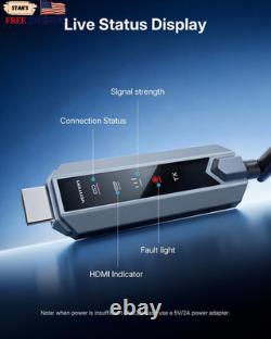 Wireless HDMI Transmitter and Receiver 656FT with LED Screen Up to 6 RXs He