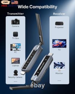 Wireless HDMI Transmitter and Receiver 656FT with LED Screen Up to 6 RXs He