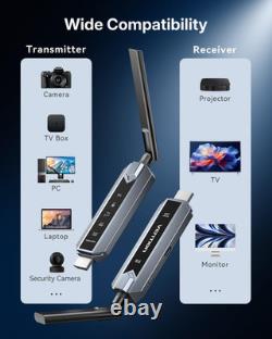 Wireless HDMI Transmitter and Receiver 656FT with LED Screen, up to 6 Rxs, Heat
