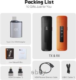 Wireless HDMI Transmitter and Receiver Plug & Play for Video Audio Streaming