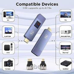 Wireless HDMI Transmitter and Receiver, Plug and Play Portable 2.4G/5G Wireless