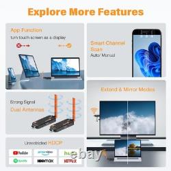 Wireless HDMI Transmitter and Receiver, Support Up to 6 Receivers, 5.8G HDMI