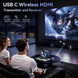 Wireless HDMI Transmitter and Receiver USB C 165FT 50M Plug