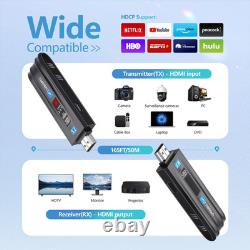 Wireless HDMI Transmitter and Receiver with LED Display, HDMI Wireless Extender