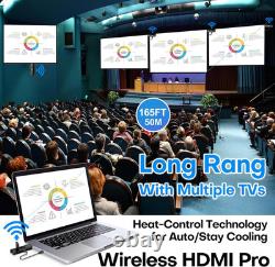 Wireless HDMI Transmitter and Two Receivers Portable Multi-TVs Extender Kit 5.8G