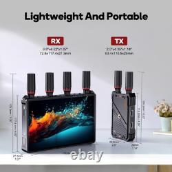 Wireless HDMI Video Transmitter and Receiver 1 to 5 RX with 7 Black