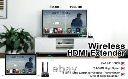 Wireless Hdmi Transmitter Receiver 250M(820Ft) Extender Kit Youtube Netflix DSLR