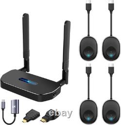 Wireless Hdmi Transmitter and Receiver 4K. One Receiver and Four Transmitter, Swi