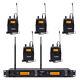Wireless In Ear Monitor System 5 Receiver Transmitter 240 Channel Uhf Pro Audio