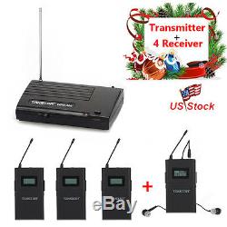 Wireless In-ear Monitor System UHF Stereo 780-789MHz (1 Transmitter&4 Receivers)