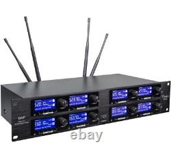 Wireless Microphone System UHF 8 Channel 8 Lavalier 8 Bodypacks 8 Lapel