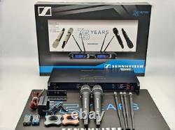 Wireless Microphone System UHF Dual SKM 9000 Handheld Microphone 75 Years Black