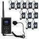 Wireless Tour Guide Audio System Mic Transmitter 10 Receivers For Meeting Church