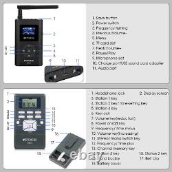 Wireless Tour Guide Audio System Mic Transmitter 10 Receivers for Meeting Church