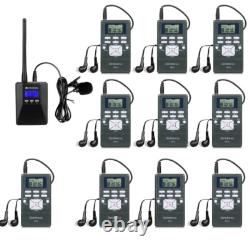 Wireless Tour Guide Audio System Transmitter 10 Receiver Church Meeting Training