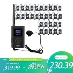 Wireless Tour Guide Audio System Transmitter 30 Receivers Church Factory Meeting
