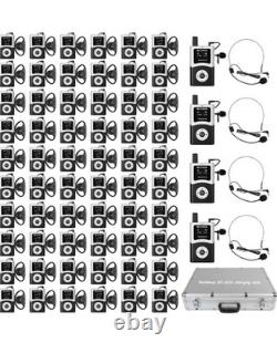 Wireless Tour Guide System -60-Slot Charging Case (4 Transmitters, 60 Receivers)