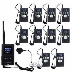 Wireless Tour Guide System&FM Transmitter+10Radio Receiver for Guiding Meeting