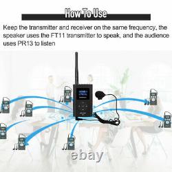 Wireless Tour Guide System Microphone Transmitter Receiver for Training/Meeting