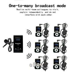 Wireless Tour Guide System Transmitter+5Receiver for Meeting/Church Translation