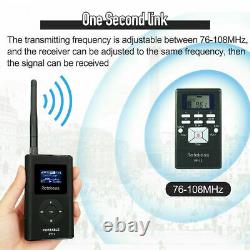 Wireless Tour Guide System Transmitter Microphone+Receiver for Meeting/School US