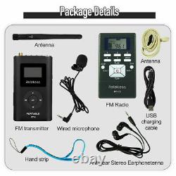 Wireless Tour Guide System Transmitter Microphone+Receiver for Meeting/School US