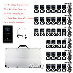 Wireless Tour Guide System Transmitter+Receiver+Charge Box forChurch Translation