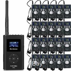 Wireless Tour Guide System for Guiding Meet (1 FM Transmitter+20Radio Receiver)
