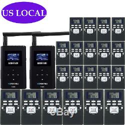 Wireless Tour Guide System for Guiding Meet FM Transmitter+20Radio Receiver US