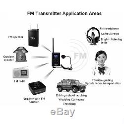 Wireless Tour Guide System for Guiding Meet FM Transmitter+20Radio Receiver US