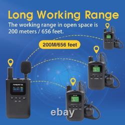 Wireless Tour Guide System with 10 Receivers, 1 Microphone Transmitter, Charger