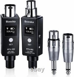 Wireless Transmitter And Receiver For Dynamic Microphones And Music Sources