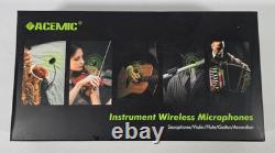 Wireless UHF Flute 1x Transmitters 1x Receiver 3.5mm 6.5mm 130 Ft Range Tie-On