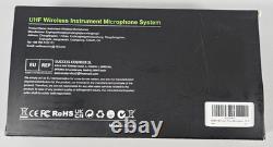 Wireless UHF Flute 1x Transmitters 1x Receiver 3.5mm 6.5mm 130 Ft Range Tie-On