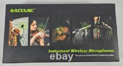 Wireless UHF Saxophone Dual 2x Transmitters 1x Receiver 3.5mm 6.5mm 130 Ft Range