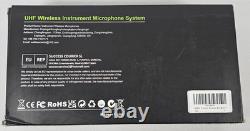 Wireless UHF Violin Dual 2x Transmitters 1x Receiver 3.5mm 6.5mm 130 Ft Range