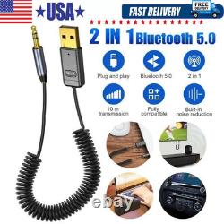 Wireless USB Bluetooth 5.0 Audio Transmitter Receiver AUX Adapter For TV Car Lot