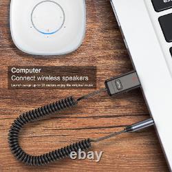Wireless USB Bluetooth 5.0 Audio Transmitter Receiver AUX Adapter For TV Car Lot
