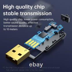 Wireless USB Bluetooth 5.0 Audio Transmitter Receiver AUX Adapter For TV Car Lot