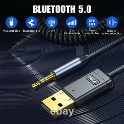 Wireless USB Bluetooth 5.0 Audio Transmitter Receiver AUX Adapter For TV Car Lot