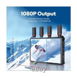 Wireless Video Transmitter and Receiver for Camera Monitor, Portable7 Inch Mo