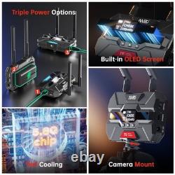 Wireless Video Transmitter and Receiver with OLED Screen, 1080P 60FPS, 5.8GHz